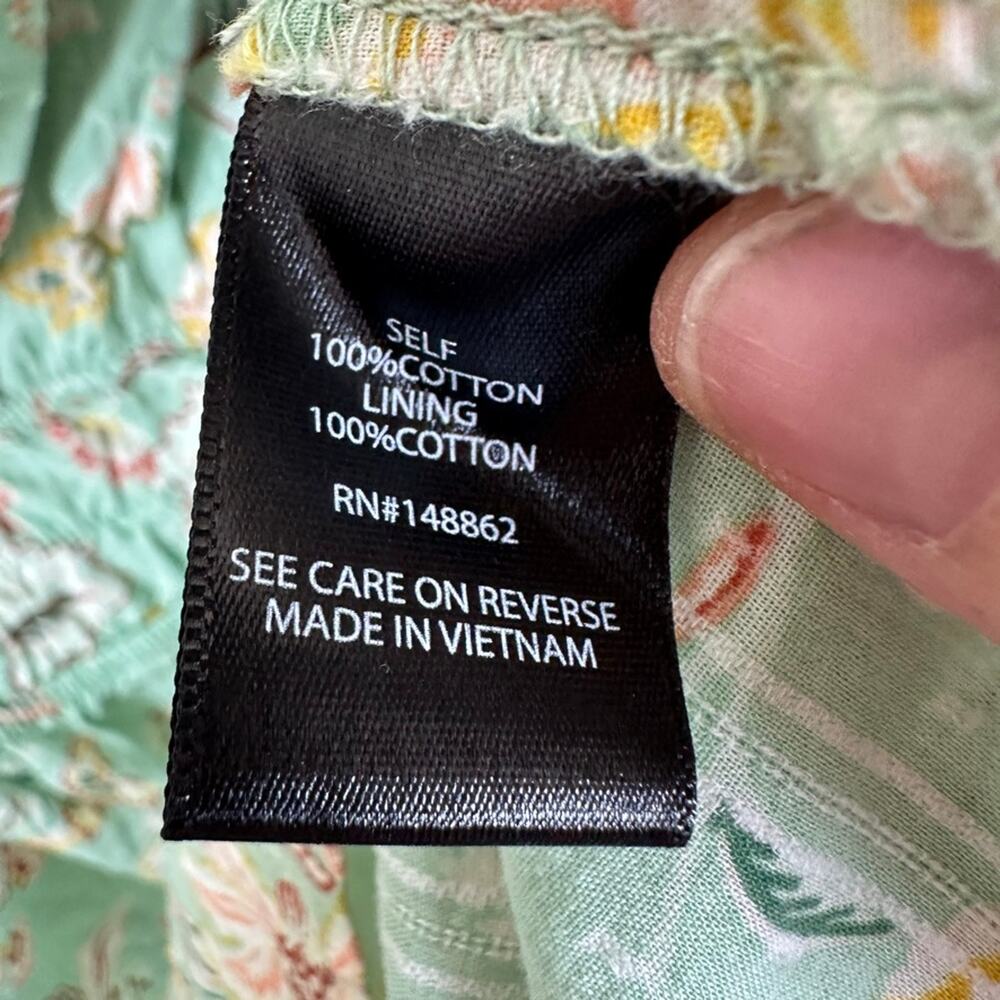 Torrid Top Women Plus 4X Blouse Cottage Boho Floral Summer Office Regency Green - Picture 9 of 12